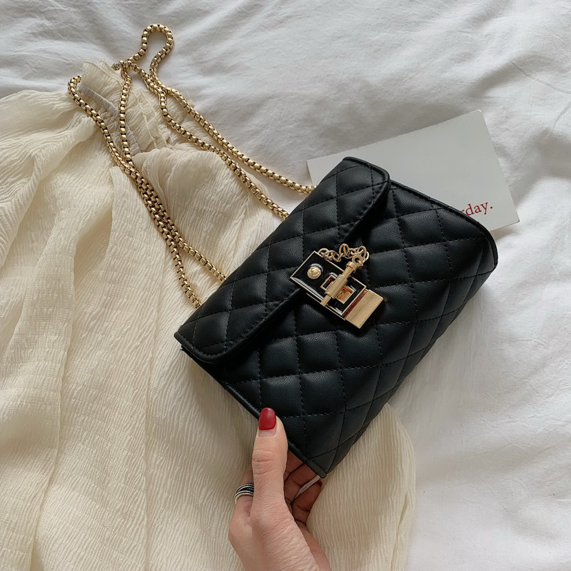 Little bag 2020 new pattern Korean Edition Versatile Mini Inclined shoulder bag fashion Quilted Spiraea chain Square bagin the Leather/Lady bags/Men's bag, Card package  category - from Buy2taobao.com to provide professional Taobao agent buy service