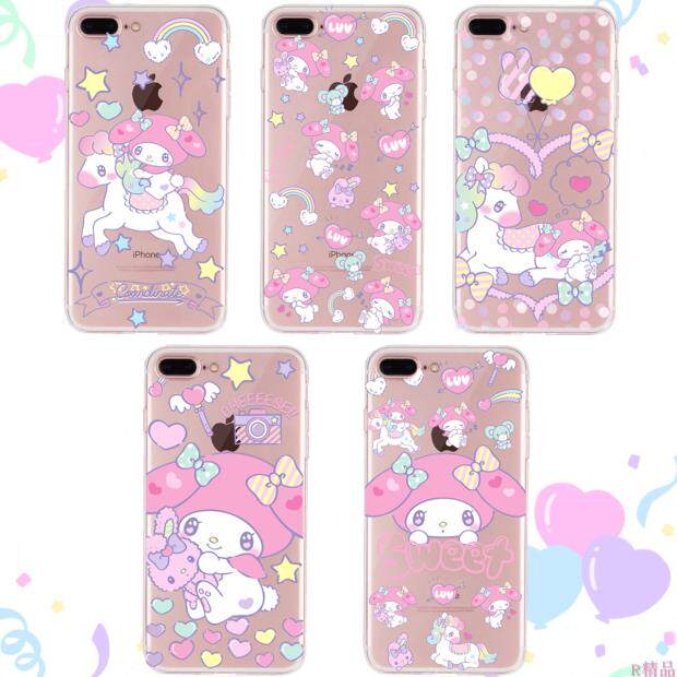 适用melody美乐蒂独角兽iphoneX 8plus手机壳7P 6S可爱卡通软套XR