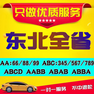 黑龙江绥化哈尔滨吉林长春辽宁沈阳汽车新能源自编自选车牌号