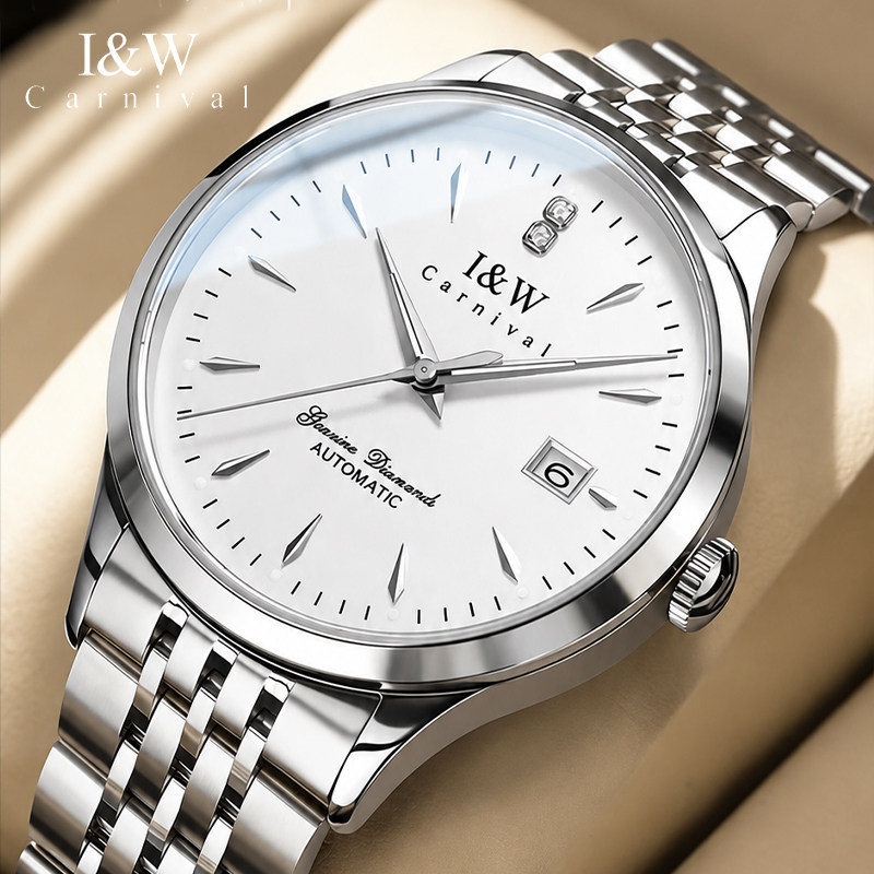 【天然真钻】瑞士品牌参谋长手表男士自动机械表原装进口机芯男表
