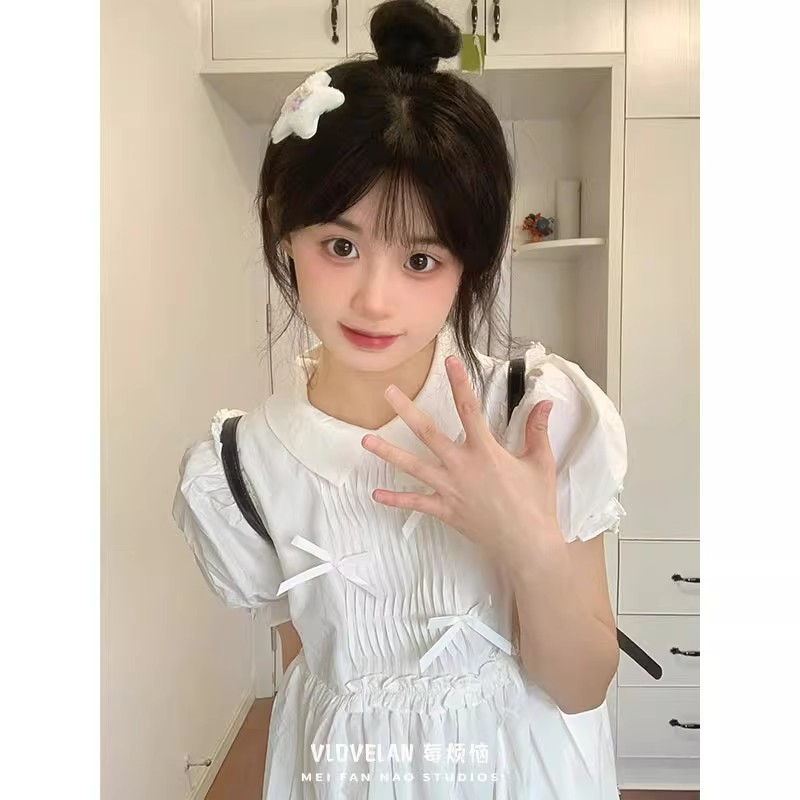 奶甜在逃公主法式连衣裙女夏古着图片
