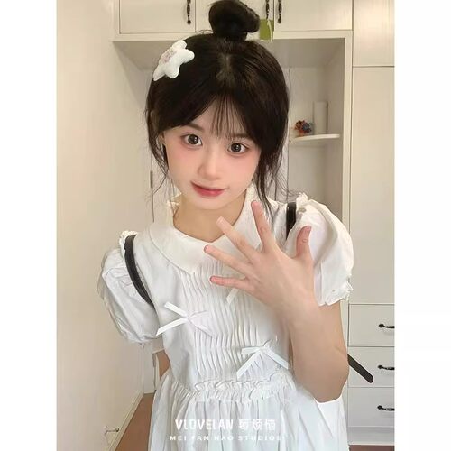 奶甜在逃公主法式连衣裙女夏古着