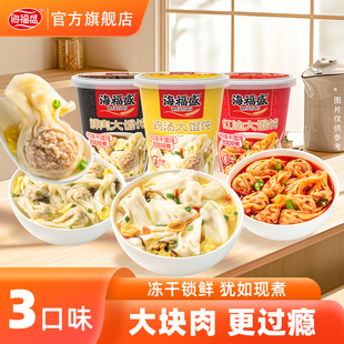 海福盛鲜肉大馄饨冻干速食冲泡宿舍免煮早餐懒人汤鲜味美云吞混沌
