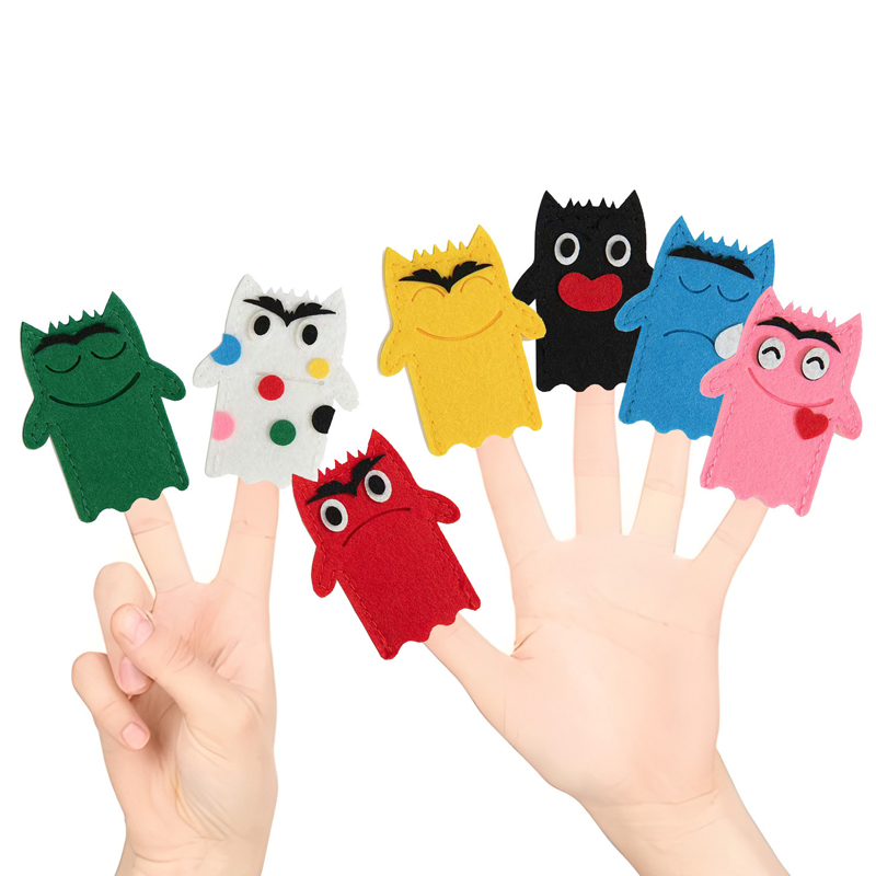 我的情绪小怪兽无纺布心情手指偶