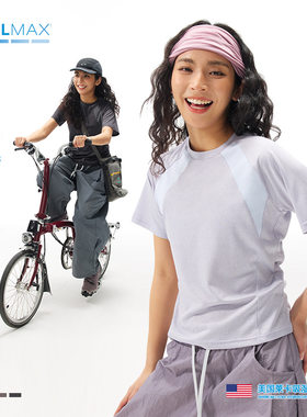 coolmax户外半袖莱卡吸湿排汗短袖t恤男女运动拼色凉感速干体恤衫
