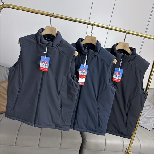 高端户外品牌秋冬防风防泼水坎肩加厚保暖立领马甲运动棉背心男女