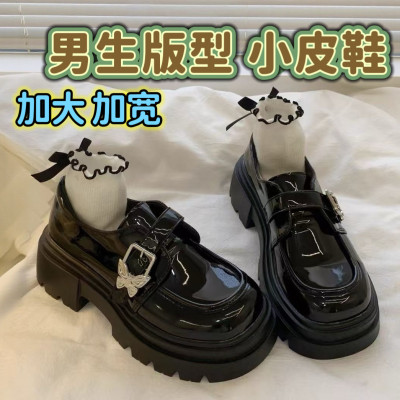 男生大码小皮鞋雪地靴变装jk洛丽塔鞋lo鞋变装玛丽珍鞋男女仆鞋男
