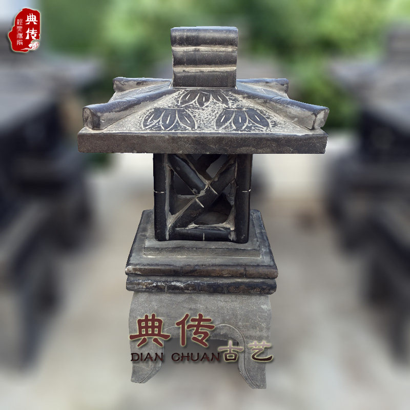 中式草坪庭院仿古石雕装饰石灯引路灯天然青石花园灯笼景观灯摆件