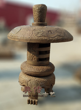 仿古石雕庭院复古做旧石灯草坪灯