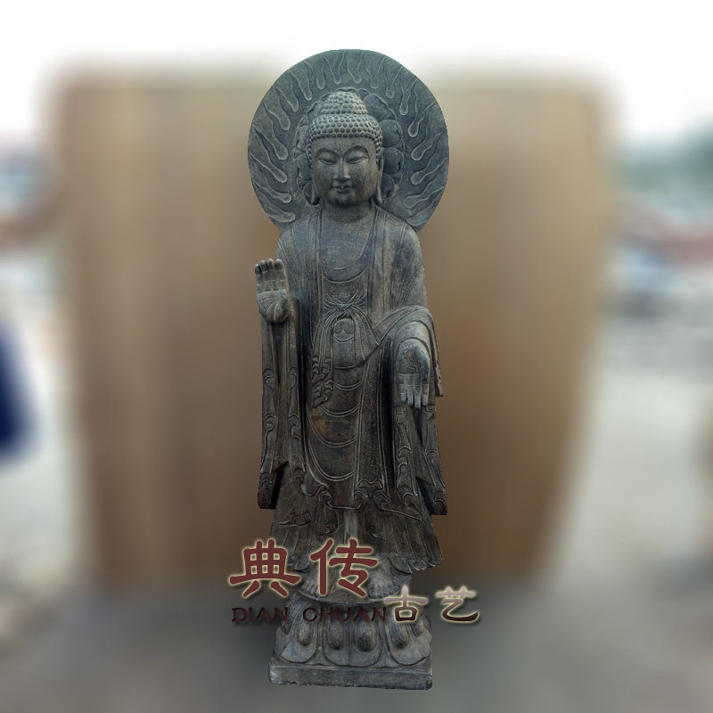 仿古石雕大日如来佛像石头雕像寺庙佛堂供奉释迦牟尼佛法相三圣佛