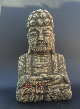 仿古石雕佛像人物青石做旧复古