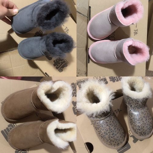 清仓儿童雪地靴羊皮毛一体冬季