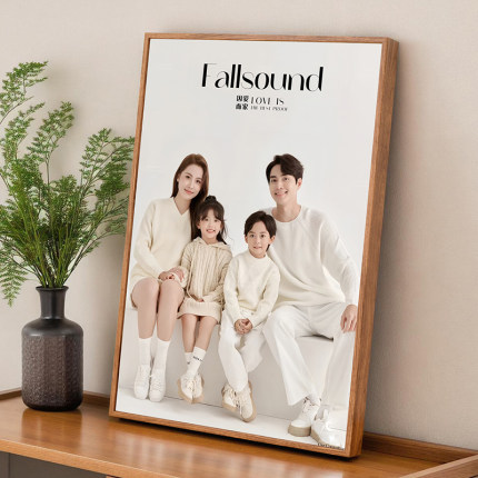婚纱照相框挂墙来图定制尺寸全家福纪念摆台洗照片放大床头客厅