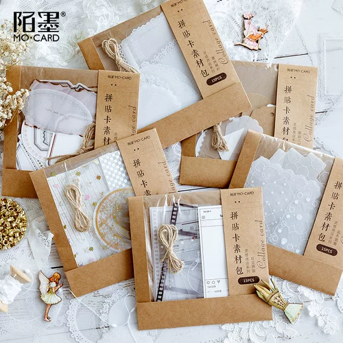 Mo Meo Inspiration Store Mabine Material Patching Patching Parat Permin Pet Серная кислота бумага Белая карта Королевая рука