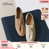 软底乐福鞋 小桃同款 一脚蹬小皮鞋 柔软惊喜2026春新款 73hours女鞋