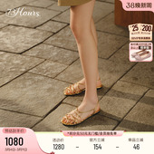 金色编织渔网罗马凉鞋 明星同款 新款 碱水结夏季 73hours女鞋