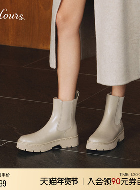 【下拉领券】73hours女鞋飞行日记25冬新款英伦风切尔西靴弹力靴