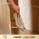 73hours女鞋 浅口单鞋 十四行诗蕾丝水钻高跟鞋 女秀禾婚纱新娘婚鞋