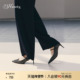 73hours女鞋 尖头细高跟黑色玛丽珍浅口单鞋 镜头跟随2025秋季 新款