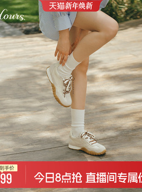 高伯伯同款 73hours女鞋杏仁烤奶25秋季新款双系带运动休闲德训鞋