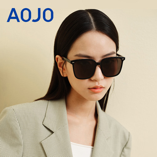 AOJO偏光防紫外线方框男女太阳镜