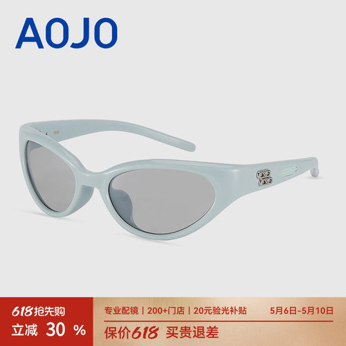AOJO澳镜时尚窄框墨镜高级感炸街女防紫外线太阳镜AJ108SM222