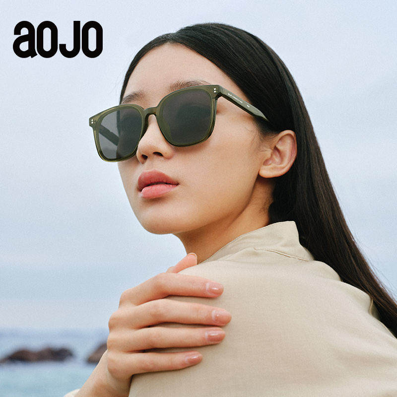 aojo 2023年新品太阳镜女高级感ins墨镜防晒品牌眼镜 AJ401SJ705-封面