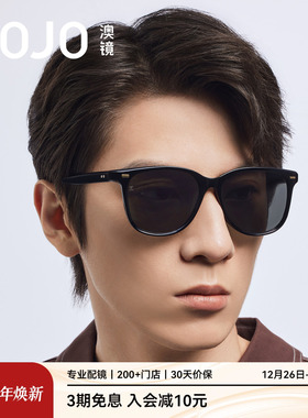AOJO澳镜墨镜女款2026新款适合方圆脸黑色百搭太阳镜AJ106SN016