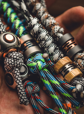 国产伞绳4mm陀螺编织刀坠吊坠手链伞兵挂尾绳edc绳子傲娇的老铁匠