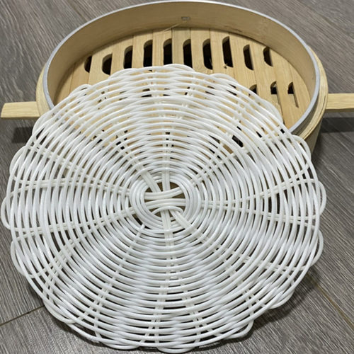 仿藤编圆形食品级蒸笼垫蒸包垫不沾加厚不积水笼屉垫防粘垫馒头垫