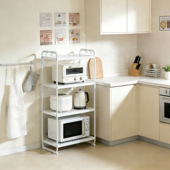 多层厨房微波炉置物架不锈钢收纳架多功能储物架