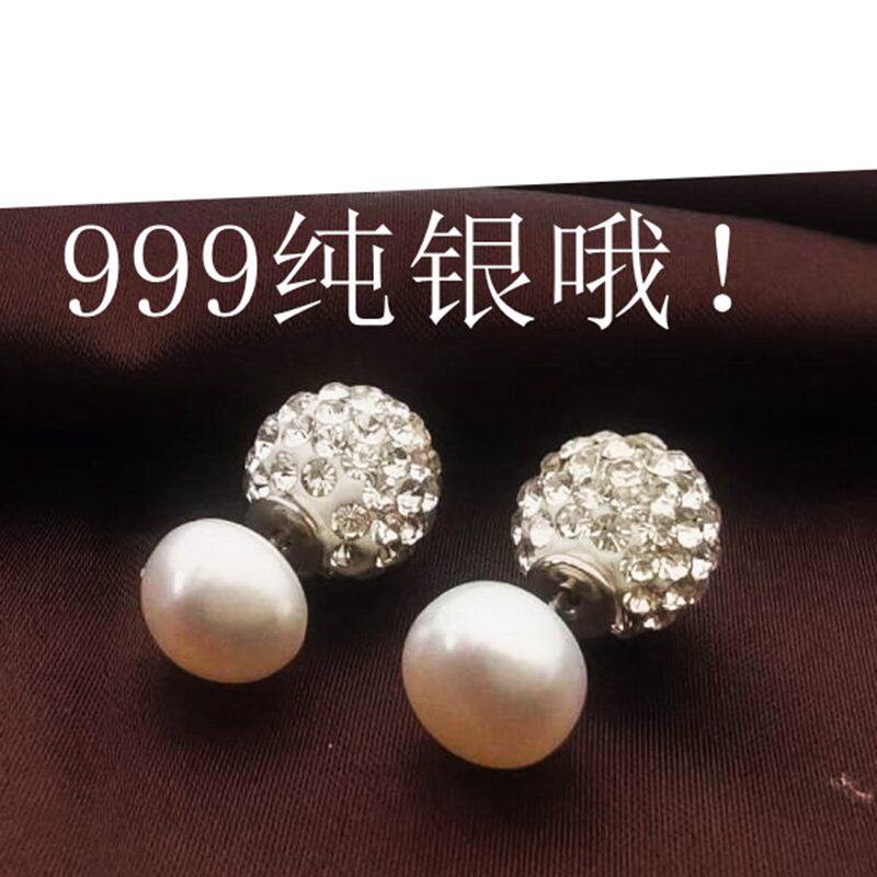 s999纯银淡水珍珠养耳洞耳钉女款图片