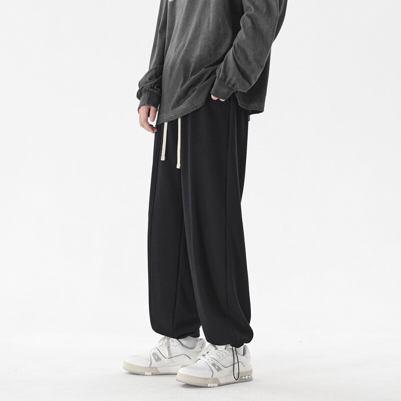 基础 棉质直筒卫裤 青少年港风休闲锁脚卫裤M-4XL  K6008P40图片