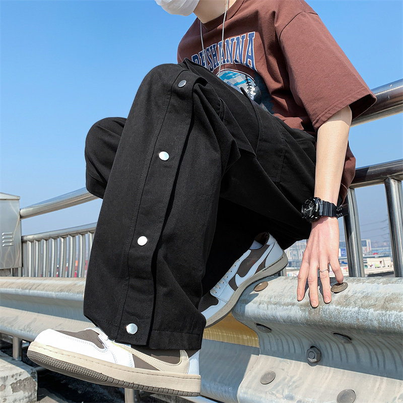 2025夏季男女工装多口袋长裤机能裤休闲韩版潮百搭九分裤K65P50,男装工装外套,星座914-1