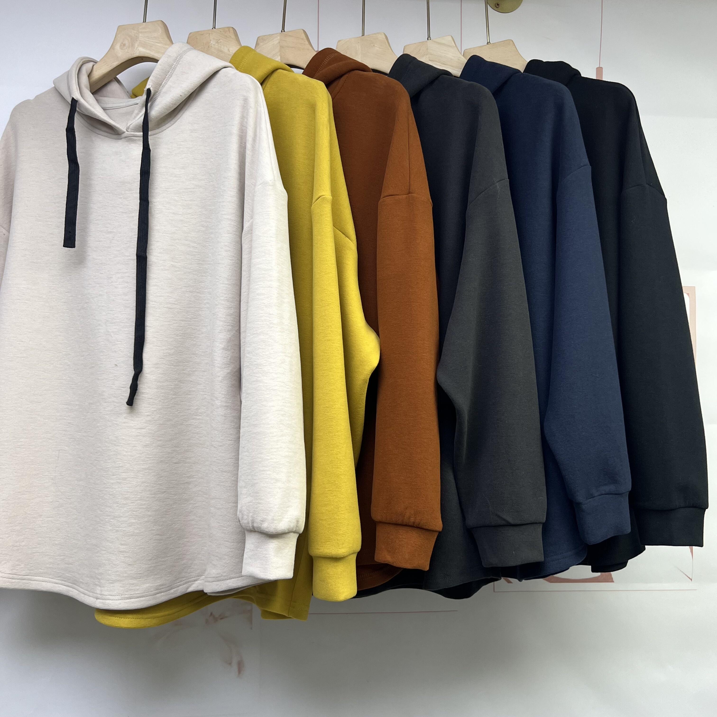 水木工芳2025冬季新款百搭显瘦羊绒棉大板休闲连帽卫衣女9154