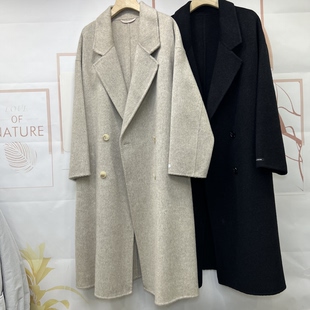 纯毛 双排扣气质经典 长款 双面中长款 大衣2606 大衣 水木工芳