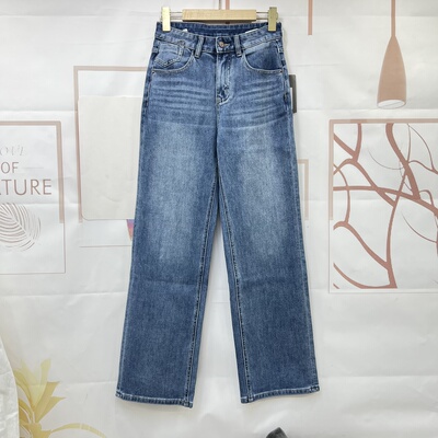 水木工芳【春-高定】高货显瘦复古水洗显瘦牛仔裤柔软超垂感2609