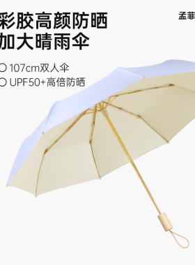 TIME&LOVER多巴胺色高颜值遮阳伞抗UV超强防晒遮阳伞大upf50+