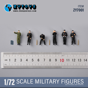 德系WWII二战 甲坦克兵车组成员套装 兵人人偶模型 72金属装