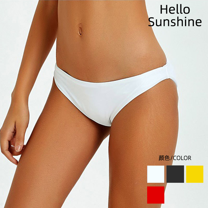 性感低腰锦纶面料三角单泳裤女