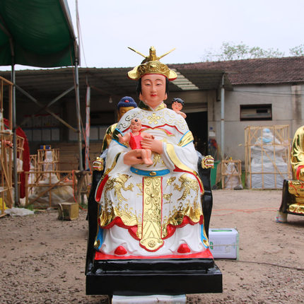 送子娘娘树脂玻璃钢佛像佛堂寺庙供奉摆件1米3送子奶奶泰山奶奶