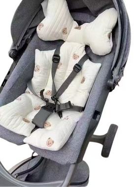 适用stokkeXploryX V5V6 trailz scoot beat推车加厚坐垫保暖棉垫