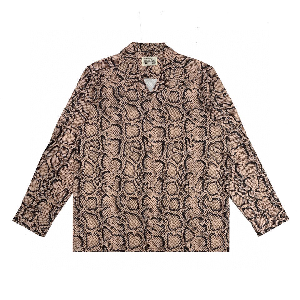 thumbnail for WACKO MARIA HAWAIIAN SHIRT L S (TYPE-2) LONG SLEEVED SNAKE PRINT SHIRT 22AW