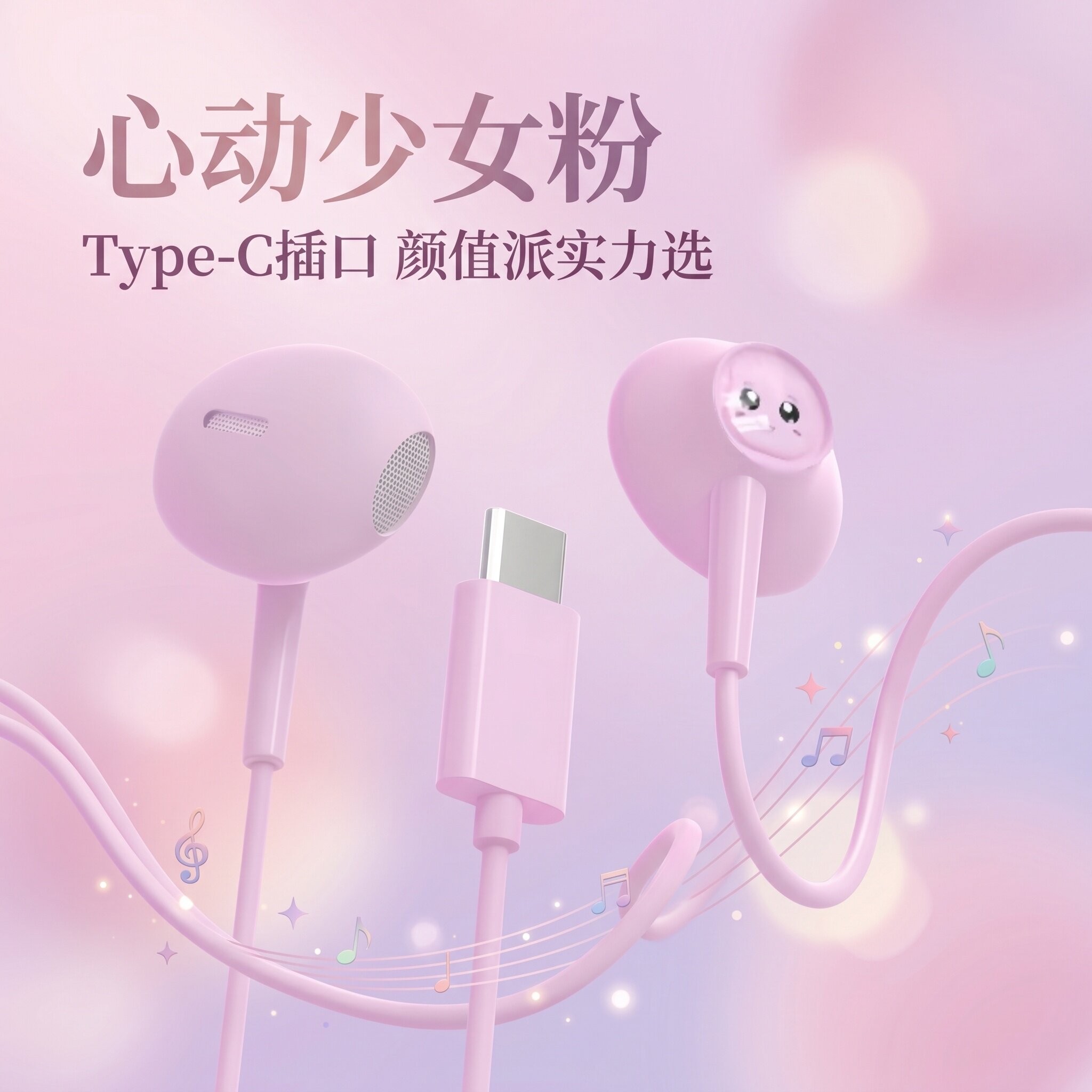 K歌重低音有线耳机入耳降噪高音带麦适用于红米安卓小米OPPO魅族