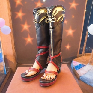 原神cos鹿野院平藏天领奉行侦探cosplay鞋动漫游戏人物靴子来图定