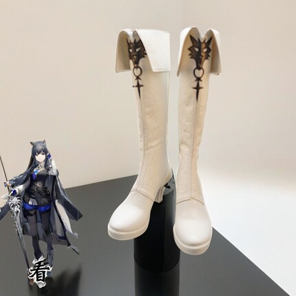 明日方舟缄默德克萨斯cos鞋子cosplay靴子女动漫游戏道具鞋来图定
