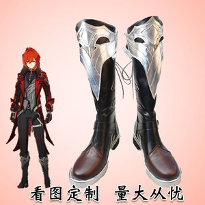 原神cos鞋迪卢克殷红终夜皮肤cosplay游戏动漫鞋子来图定制