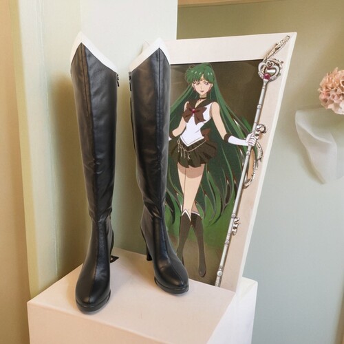 美少女战士cos鞋冥王雪奈SuperS Sailor Pluto动漫漫展道具鞋定制