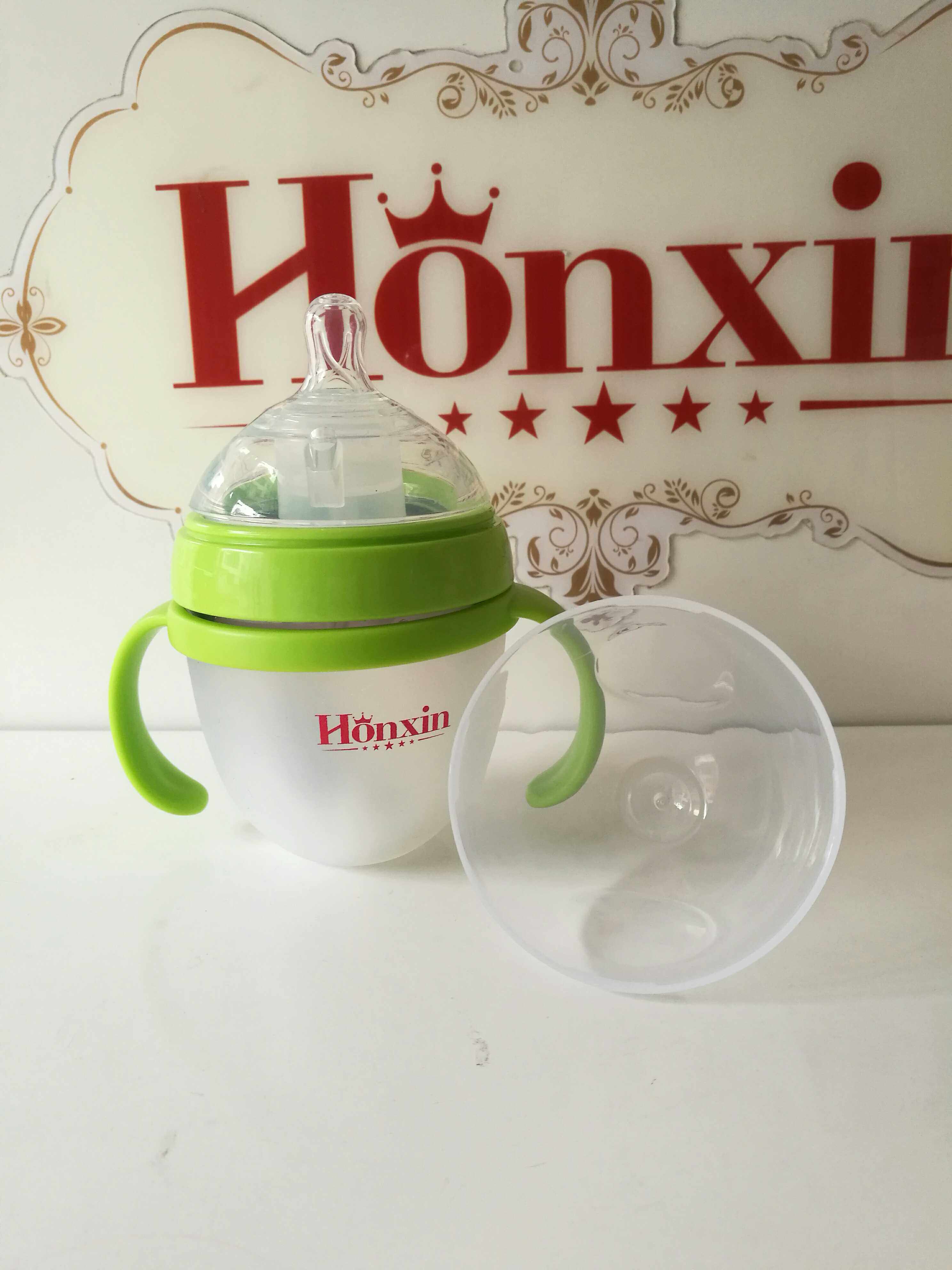 皇星e族广口硅胶奶瓶超宽口 断奶神器超软仿母乳头防胀气戒奶特价