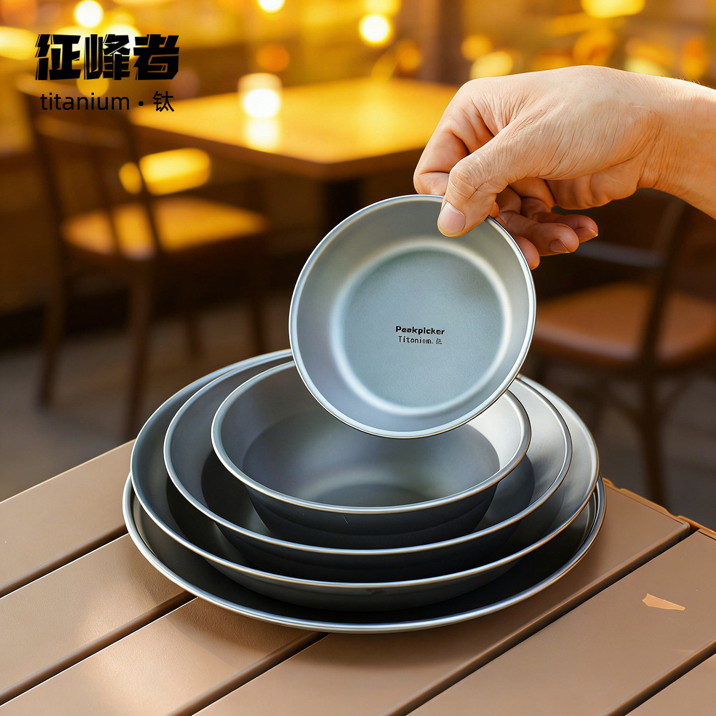 纯钛户外餐盘餐碟野餐露营旅行轻便易携水果沙拉家用零食盘,户外/登山/野营/旅行用品,野餐餐具,淘宝优惠券,粉丝福利购,淘宝优惠卷